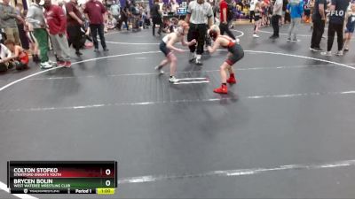 75 lbs Round 3 - Brycen Bolin, West Wateree Wrestling Club vs Colton Stofko, Stratford Knights Youth