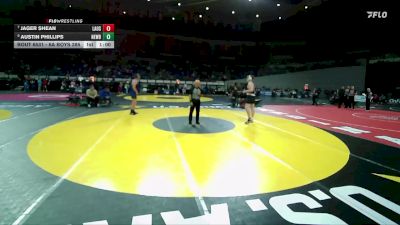 6A Boys 285 lbs Cons. Round 5 - Austin Phillips, Newberg Boys vs Jager Shean, Lake Oswego Boys