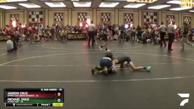 78 lbs Champ. Round 2 - Jaxson Cruz, Upper Twp Green Hornets vs Michael Saile, Attack Mat