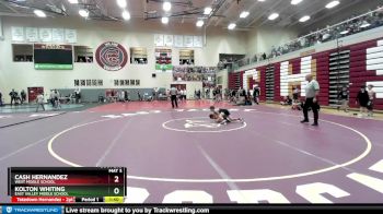 90 lbs Cons. Semi - Kolton Whiting, East Valley Middle School vs Cash Hernandez, West Middle School