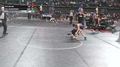 65 lbs Quarterfinal - Ava Miller, Fightin Irish Wrestling Club vs Isla Guzikowski, Monroe Twp