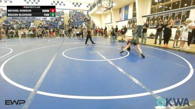 80 lbs Consolation - Michael Robison, Skiatook Youth Wrestling vs Bracen Bloxsom, Ponca City Wildcat Wrestling