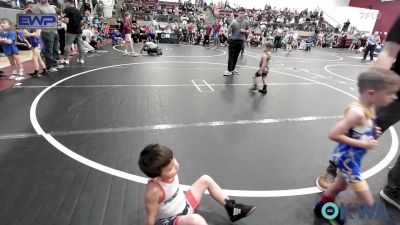 37 lbs Rr Rnd 2 - Ryker Thompson, Newkirk Takedown Club vs Trek Castor, Woodward Youth Wrestling