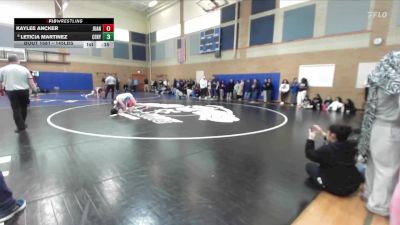 145lbs Cons. Round 5 - Kaylee Ancker, Juanita (Girls) vs Leticia Martinez, Century (Girls)