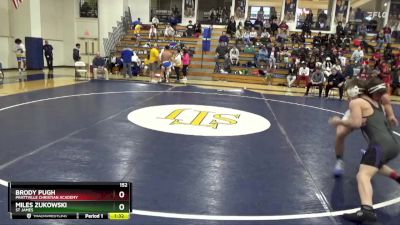 152 lbs Semifinal - Brody Pugh, Prattville Christian Academy vs Miles Zukowski, St James