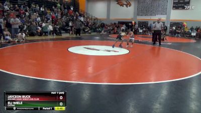 B-12 lbs Quarterfinal - Eli Wiele, Catpac vs Jayceon Buck, Golden Hawk Wrestling Club