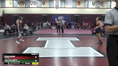 138 lbs Round 3 - Ryan Rider, Carlisle vs Kolton Hefti, Clarion-Goldfield-Dows