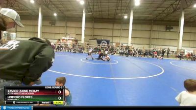 53 lbs Cons. Round 2 - Zavior Zaine McKay, All In Wrestling Academy vs Homero Flores, Idaho Gold