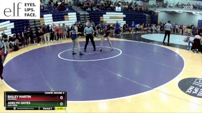 115 lbs. Champ. Round 3 - Adelyn Hayes, Oak Park vs Bailey Martin, Kearney