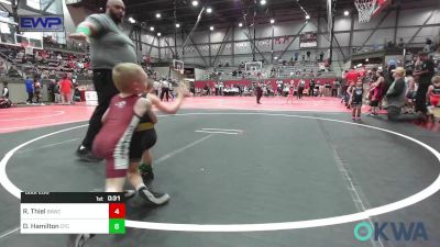 43 lbs Round Of 16 - RJ Thiel, Broken Arrow Wrestling Club vs Dawson Hamilton, Owasso Takedown Club