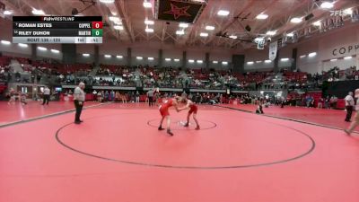 120 lbs Cons. Round 1 - Roman Estes, Coppell vs Riley Duhon, Arlington Martin