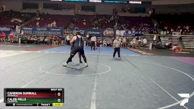 D 1 285 lbs Cons. Round 5 - Cameron Sumrall, Hahnville vs Caleb Mills, Lafayette
