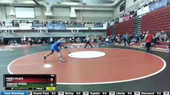 182 lbs Champ. Round 1 - Mikey Platz, Sandy vs Dredan Myers, Grants Pass