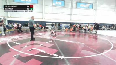 66 lbs Round Robin 6 - Zayden Cromer, Revival Orange - YTH vs Sam Mills, Revival Pink - YTH