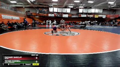 160 lbs Cons. Round 5 - Zachary Barclay, Teton vs Teysen Gunnell, North Fremont