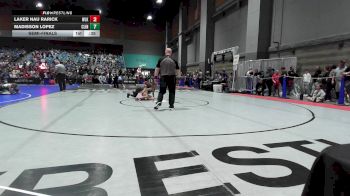92 lbs Semifinal - Laker Nau Rarick, Westlake vs Madisson Lopez, Clinton Youth Wrestling