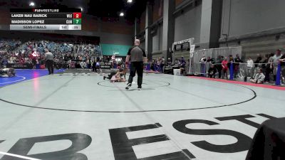 92 lbs Semifinal - Laker Nau Rarick, Westlake vs Madisson Lopez, Clinton Youth Wrestling
