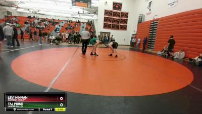 190B Round 3 - Levi Hinman, Natrona County vs Taj Prine, Lander Valley