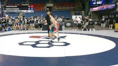 100 lbs Cons. Sub-semis - Gavin Boller, Michigan vs Brison Romero, Colorado