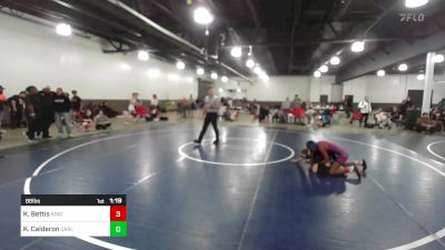 88 lbs Rr Rnd 2 - Kalisa Bettis, Knight Youth Wrestling vs Kendall Calderon, Carlsbad Combat WC