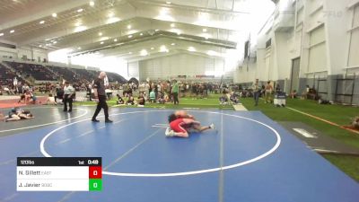 120 lbs Consi Of 8 #2 - Nash Gillett, East Valley WC vs Jaiden Javier, Bobcat WC