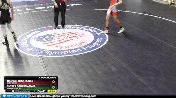 132 lbs Champ. Round 1 - Moses Derminasian, Rough Rider W.C. vs Daimen Rodriguez, California