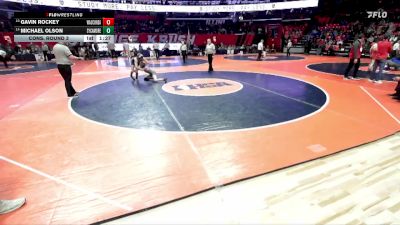 2A 120 lbs Cons. Round 3 - Gavin Rockey, Wauconda vs Michael Olson, Sycamore (H.S.)