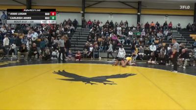 130 lbs 1st Place Match - Carleigh Arjes, Mason City vs Josie Logan, Marion