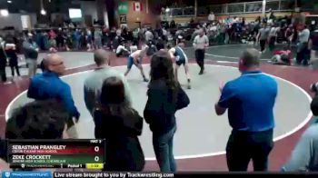 160 lbs Quarterfinal - Zeke Crockett, Jenkins High School (Chewelah) vs Sebastian Prangley, Coeur D`Alene High School