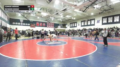 140 lbs Cons. Round 2 - Connor Herkins, Villa Park High School vs Raymond Munoz, Bishop Amat