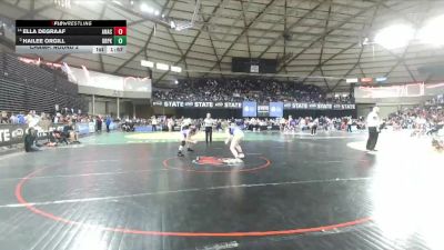 Girls 2A 145 lbs Champ. Round 2 - Hailee Orgill, Deer Park (Girls) vs Ella DeGraaf, Anacortes (Girls)