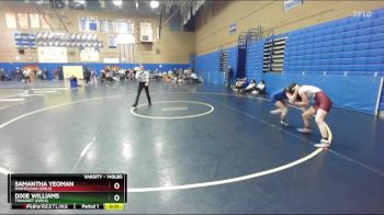 140lbs Cons. Round 3 - Samantha Yeoman, Montesano (Girls) vs Dixie Williams, Tonasket (Girls)