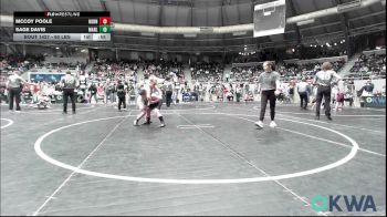 90 lbs Quarterfinal - McCoy Poole, Hornet Wrestling Club vs Sage Davis, Marlow Outlaws
