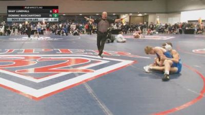 106 lbs Consi Of 32 #1 - Shay Lundvall, IA vs Dominic Masciantonio, PA