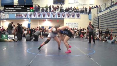 155 lbs 5th Place Match - Alyssa McCallson, Skyview High School vs Jayde Mapu, Stansbury
