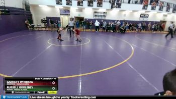 77 lbs Quarterfinal - Garrett Withrow, Riverton Middle School vs Russell Goolsbey, Powell Middle School