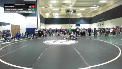 108 lbs Champ. Round 2 - Ajay Limon, California Grapplers vs Christopher Cardiel, RBWC (Rancho Bernardo Wrestlin