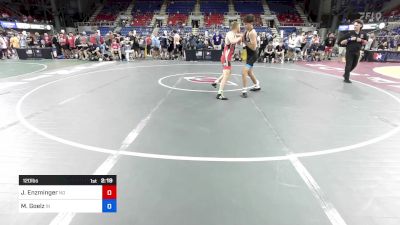 120 lbs Cons 64 #2 - Joey Enzminger, ND vs Mason Goelz, IN