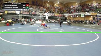 120 lbs Champ. Round 1 - Maddox Hughes, Eureka HS vs Xzephren Donner, Russell HS