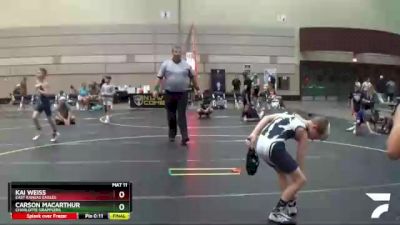 82 lbs Cons. Round 2 - Carson MacArthur, Charlotte Grapplers vs Kai Weiss, East Kansas Eagles