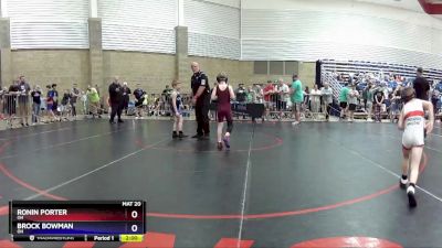 70-85 lbs Semifinal - Ronin Porter, OH vs Brock Bowman, OH