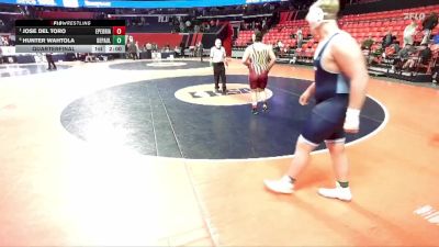 2A 285 lbs Quarterfinal - Jose Del Toro, East Peoria vs Hunter Wahtola, Chicago (DePaul College Prep)