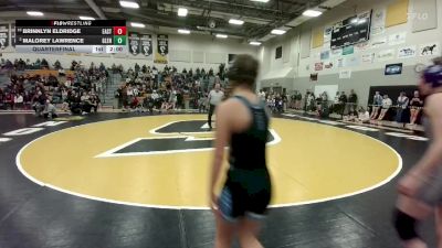 125 lbs Quarterfinal - Brinnlyn Eldridge, Cheyenne East vs Malorey Lawrence, Glenrock