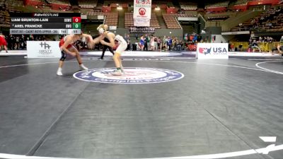 Cadet Boys Upper - 165 lbs Cons. Round 4 - Liam Brunton-Lain, USA Gold Wrestling Club vs Arel Francke, Betsu Wrestling Club