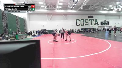 285 lbs Champ. Round 2 - Zachary Valenzuela, Santa Paula vs Tynea Allen, Cypress