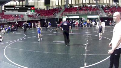 75 lbs Cons. Semi - Mason Ebner, Kearney MatCats Wrestling Club vs Maverick Aden, Louisville Wrestling Club