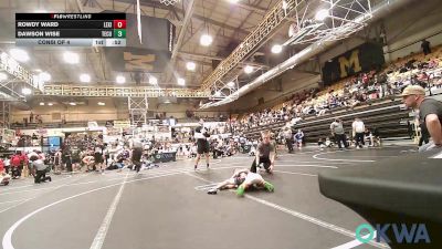 43 lbs Consi Of 4 - Rowdy Ward, Lexington Wrestling Club vs Dawson Wise, Tecumseh Youth Wrestling