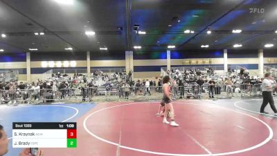 130 lbs Quarterfinal - Setsianna Kraynak, AB Miller vs Jaedis Brady, Esperanza