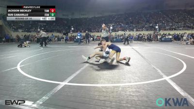 84 lbs Round Of 16 - Jackson Beckley, Team Tulsa Wrestling Club vs Gus Camarillo, Standfast