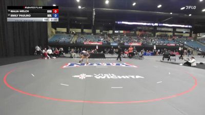124 lbs Cons. Round 1 - Malia Welch, Southern Oregon vs Emily Paulino, Midland